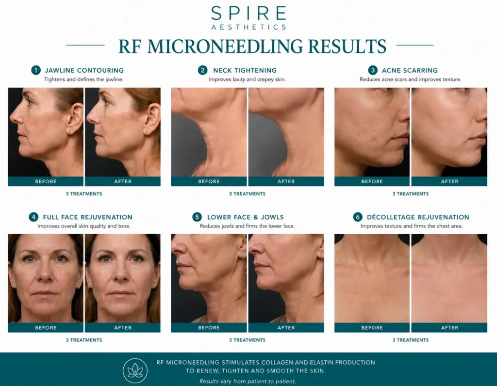 RF Microneedling Skin tightening Atherstone results
