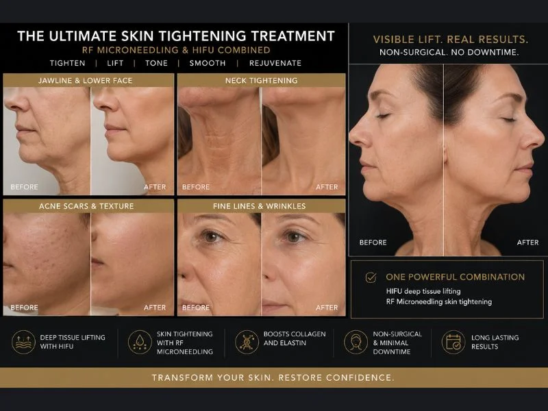 Results of combined treatment for the ultimate skin tightening treatment Atherstone